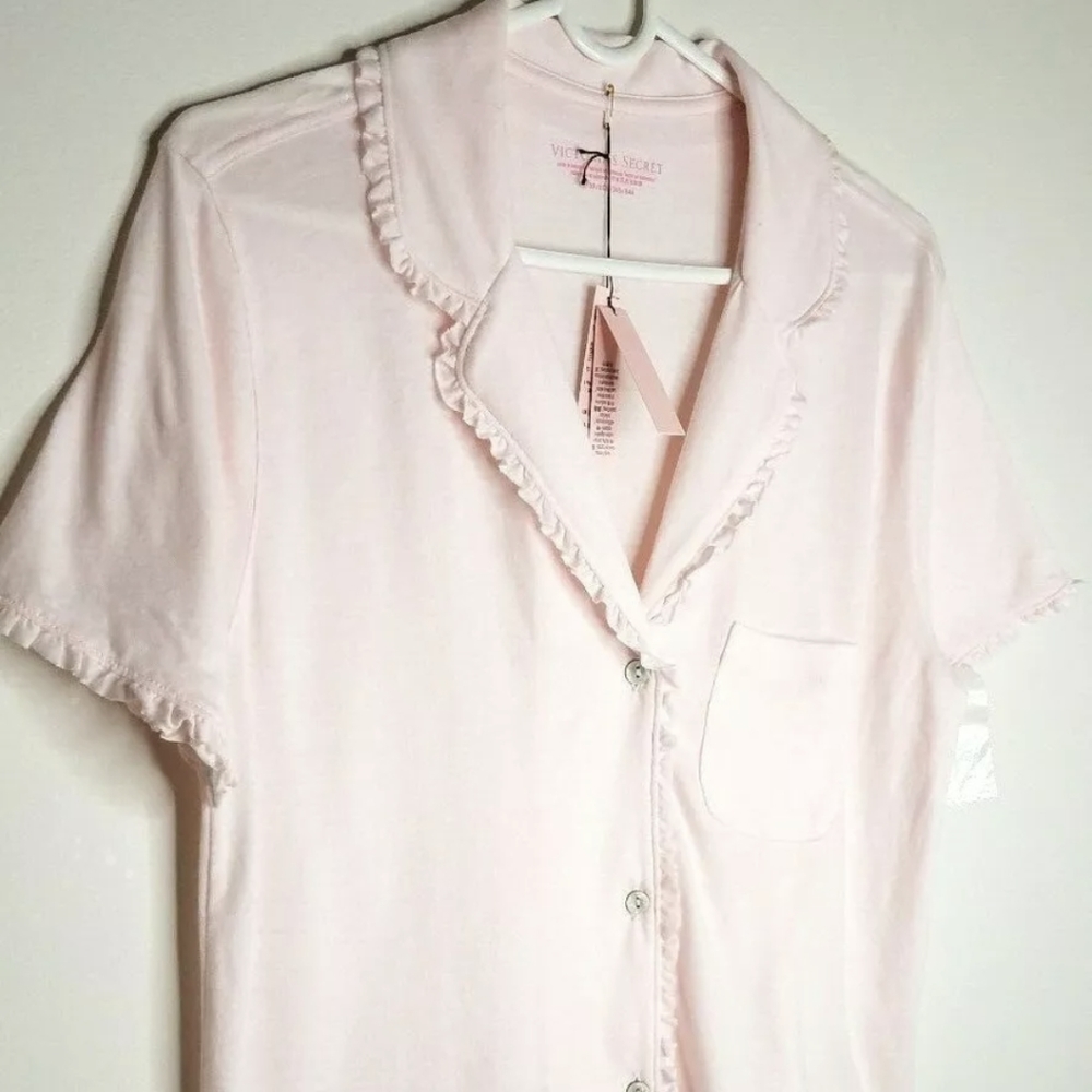 New Victoria's Secret Pink Button Up Sleep Shirt